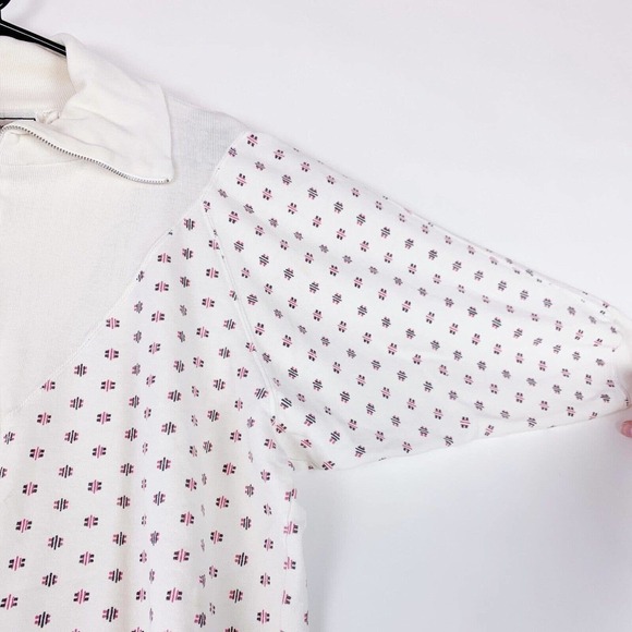 Vintage 90s Andrew St John Quarter Zip Collared 3/4 Sleeve Shirt Size Medium - Picture 4 of 13